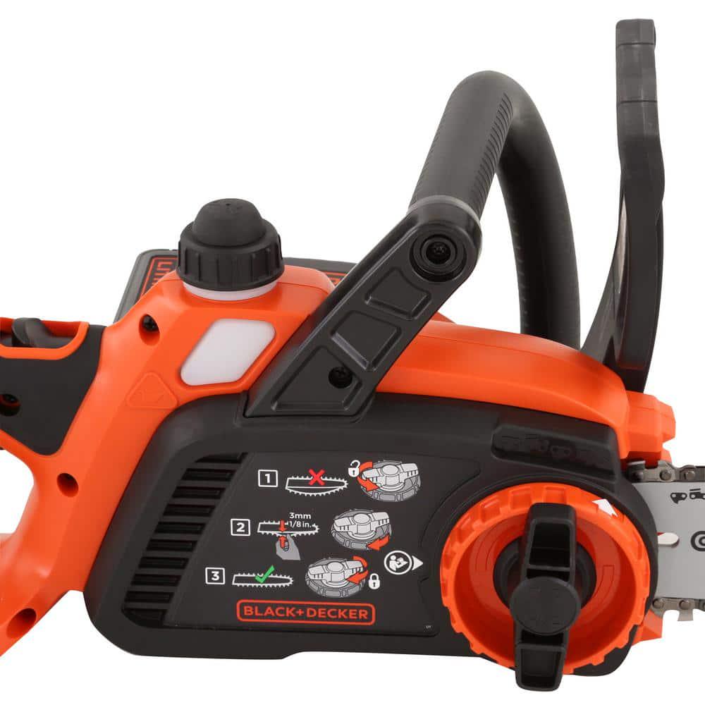 BLACKDECKER 20V MAX 10 in Battery Powered Chainsaw Kit with