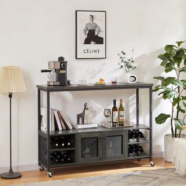 console table with storage compartment