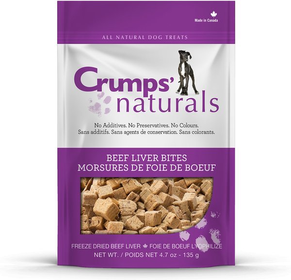 Crumps' Naturals Beef Liver Bites Grain-Free Freeze-Dried Dog Treats