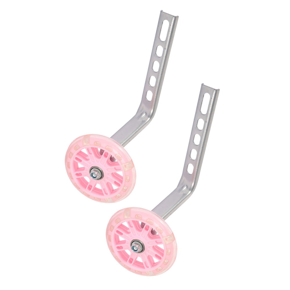 Willstar Universal Training Wheels 1 Pair Bicycle Stabilisers Training Wheels Adjustable Wheel Stabilisers Stabilisers Childs Bike for 12-20 Inch-Pink