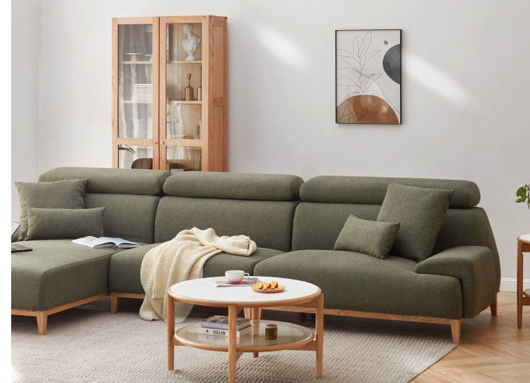 Russian Larch Modern Corner Fabric Sofa WIth High Back   Midcentury   Sofas   by GVAwood  Houzz