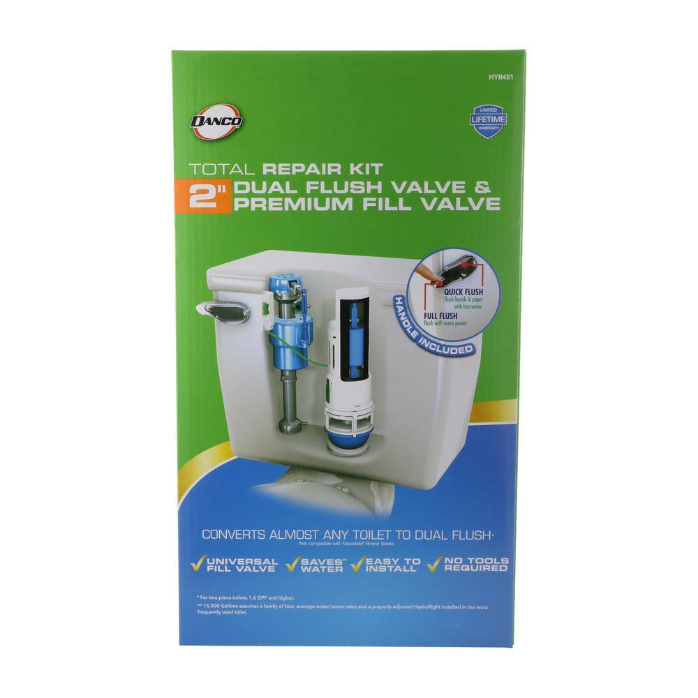 DANCO Water-Saving Toilet Total Repair Kit with Dual Flush Valve HYR451T