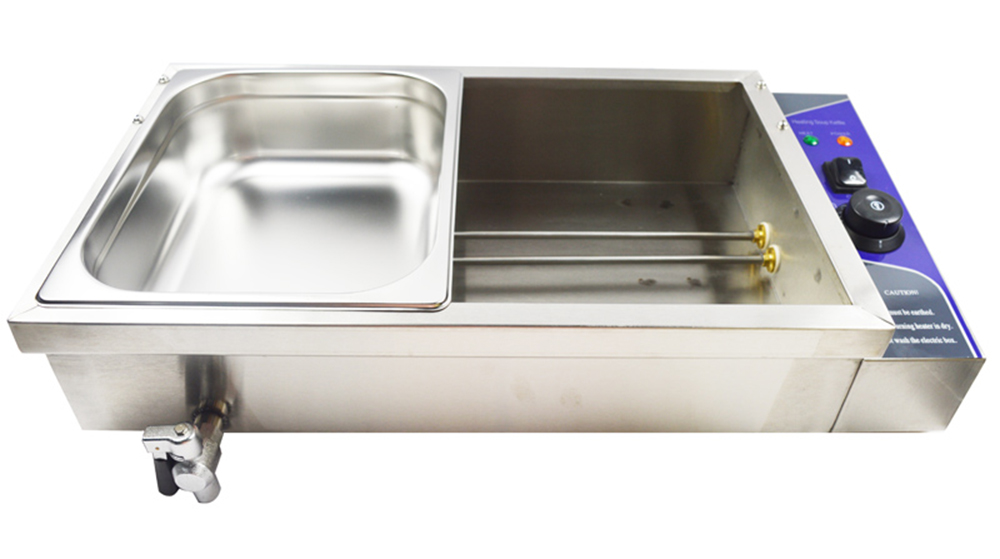 INTBUYING 2-Pan Food Warmer Commercial Buffet Food Warmer Stainless Steel Steam Table Restaurant Canteen Food Heater