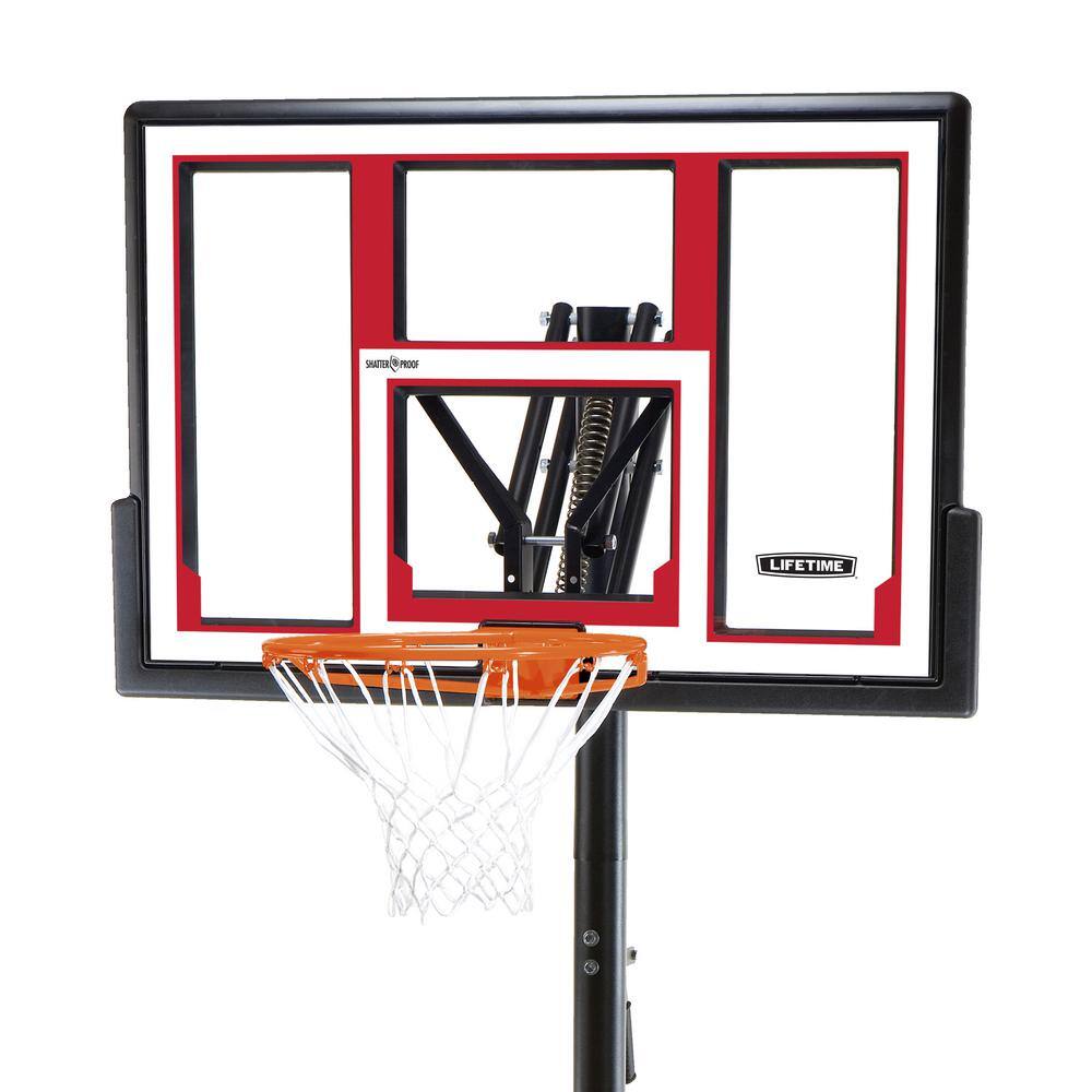 Lifetime 48 in. Polycarbonate Adjustable Portable Basketball Hoop 90491