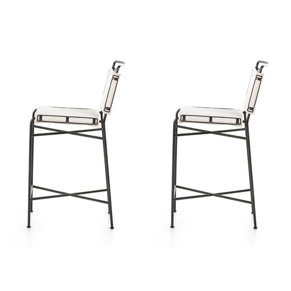 Wharton Counter Stool (White， Set of 2)