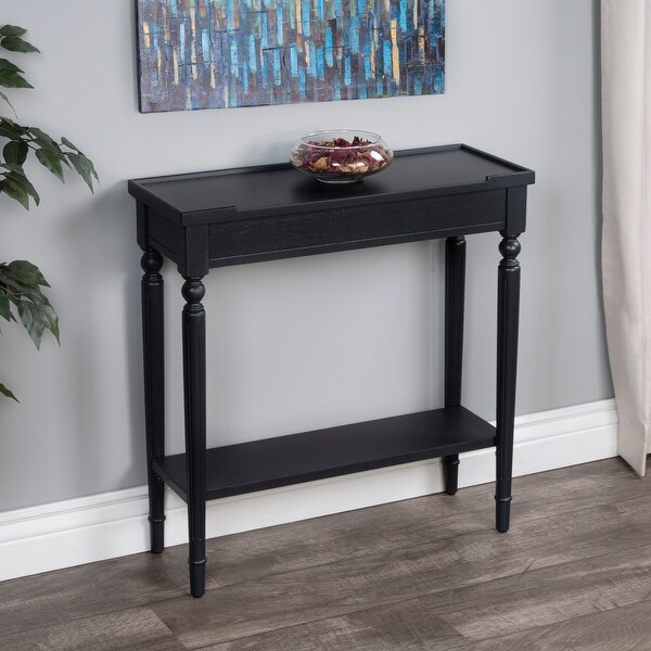 Handmade Butler Simple Elegance Plum Black Console Table