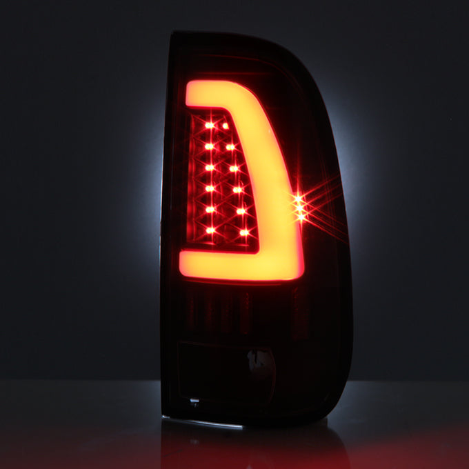 Fit 1997-03 F150 | 1999-07 F-Series Super Duty LED Tube Style Black Taillights