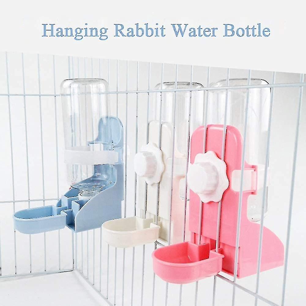 Rabbit Water Bottle， Guinea Pig Water Bottle，17oz Hanging Fountain Automatic Dispenser No Drip Water