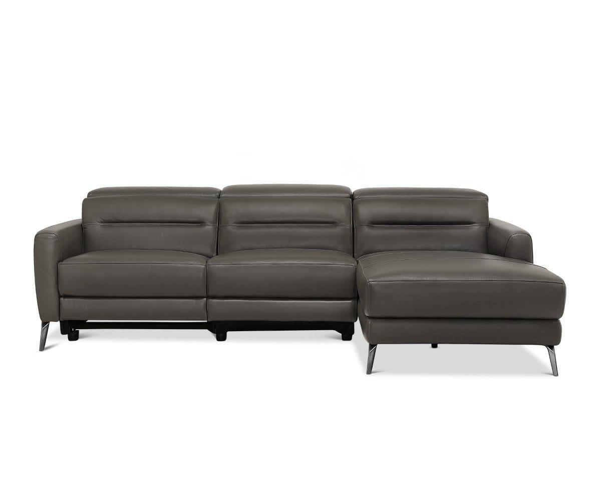 Vetali Leather Power Reclining Right Sectional