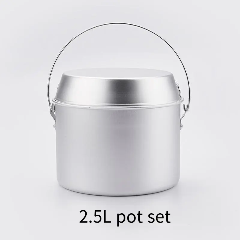 Multifunction Portable Anodized Hanging Aluminum Hiking Survival Outdoor Camping Pot Set