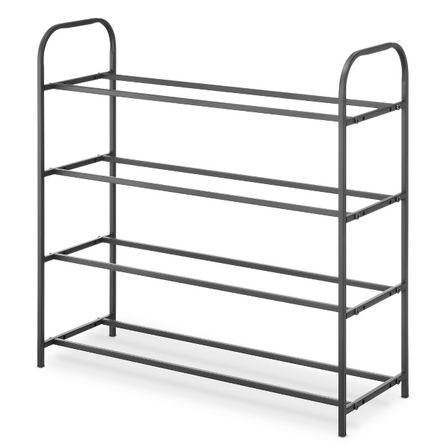 Whitmor 4 Tier Shoe Rack Black