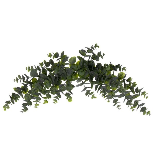 Vickerman 32 Artificial Green Spiral Euclyptus Crescent Swag