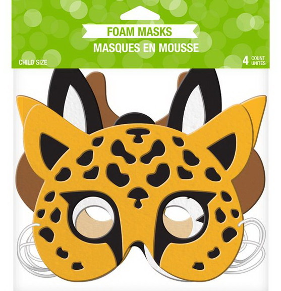 Creative Converting 355785 Jungle Animals Foam Mas...