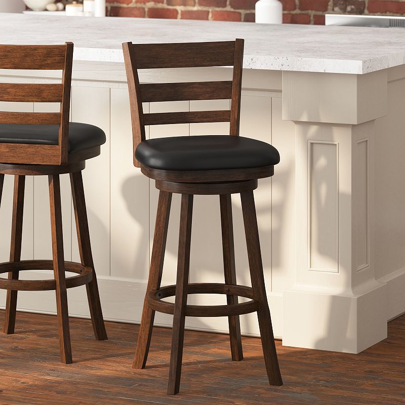 Taylor and Logan Zayne Ladderback Swivel Bar Stool