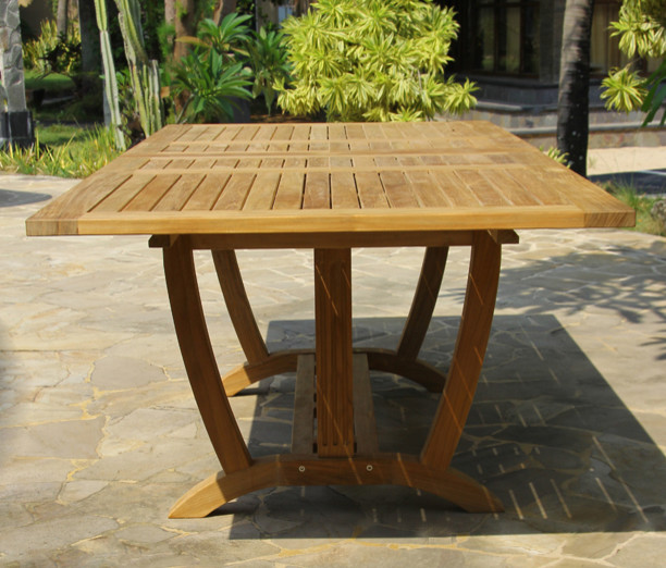 Deluxe Rect Extension Teak Table   Transitional   Outdoor Dining Tables   by Classic Patio Inc  Houzz