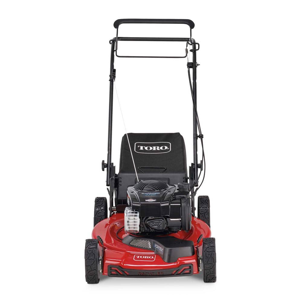 Toro 21442 22 in. Recycler Briggs and Stratton High Wheel FWD Gas Walk Behind Self Propelled Lawn Mower with Super Bagger