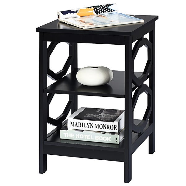 Costway 3-tier Nightstand Sofa Side End Accent Table Storage Display - - 36902713