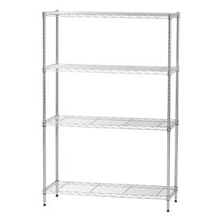 IRIS 4 Shelf Wire Storage Unit Silver 596037