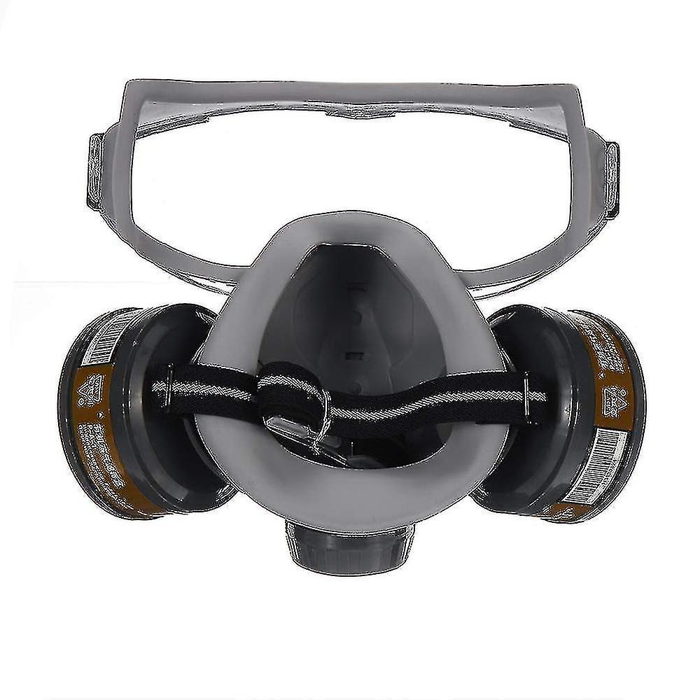 Gas Mask With Safety Goggles， Dust Respirator With Activated Carbon Filter， Reusable