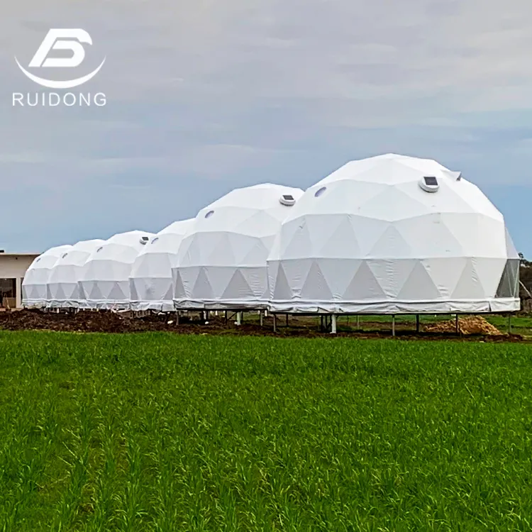 China Made Luxury Outdoor Dome Tent PVC Hotel Glamping Camping Igloo House Dome Geodesic Tents