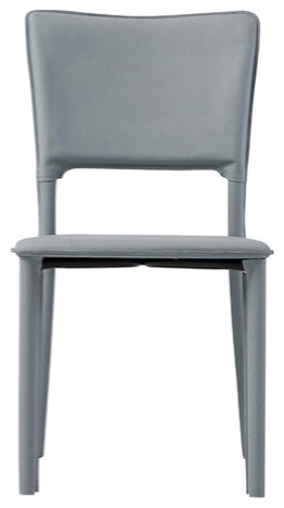 Metro Top Grain Leather Side Chair   Contemporary   Dining Chairs   by Maria Yee Inc  Houzz