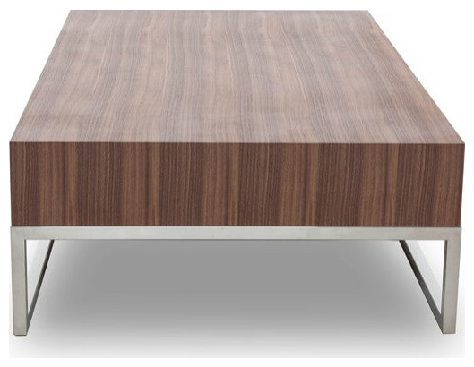 Andresa Modern Walnut Coffee Table   Contemporary   Coffee Tables   by V.S.D Furniture  Houzz