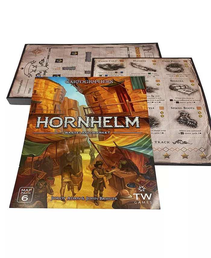 Thunderworks Games Hornhelm Wastland Market Map 6 Piece Cartographers Map Pack Set