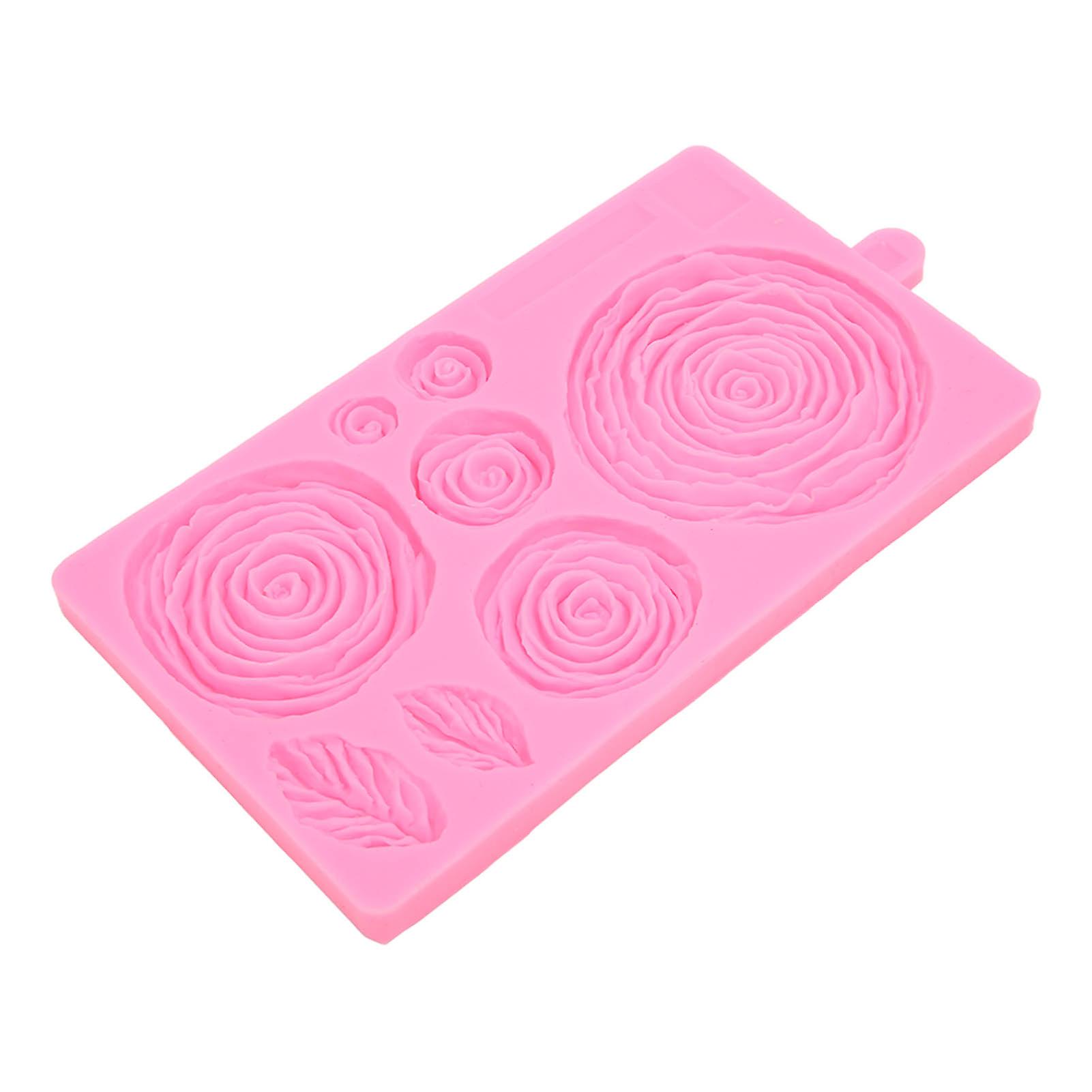 Roses Mold Stick Proof Toxic Free Odorless Dishwasher Safe Silicone Leaf Flower Mould for DIY Cake Chocolate