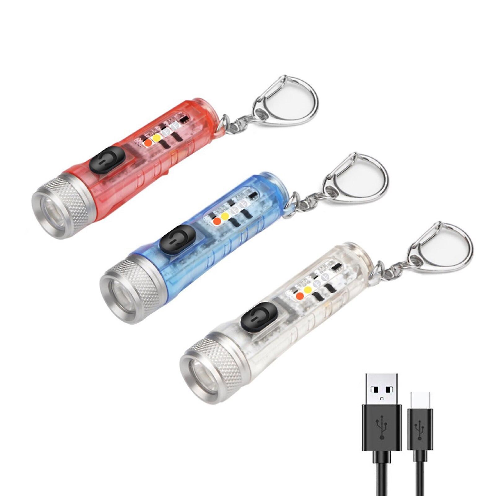 Xiaomi Flashlight Usb Charging Key Chain Flashlight Mini Small Portable Flashlight 10 Light