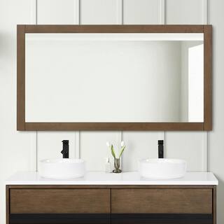 Home Decorators Collection Kordite 60 in. W x 32 in. H Rectangular Framed Wall Bathroom Vanity Mirror in Almond Latte Kordite BMR-AL