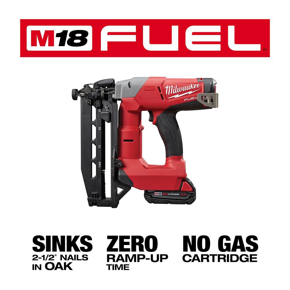 Milwaukee M18 FUEL 16 Gauge Straight Finish Nailer Kit 2741-21CT from Milwaukee