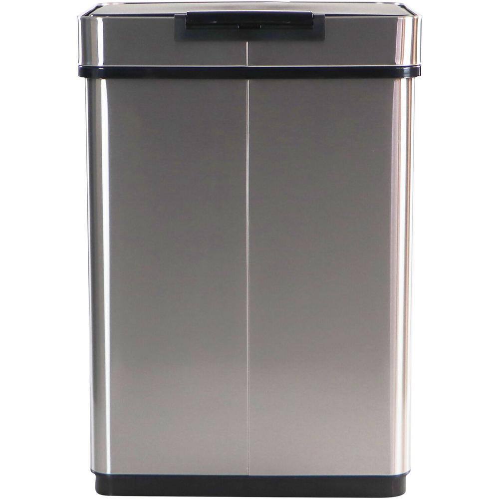 Hanover 13.2 Gal. Stainless Steel Metal Household Trash Can with Sensor Lid HTRASH50L-1