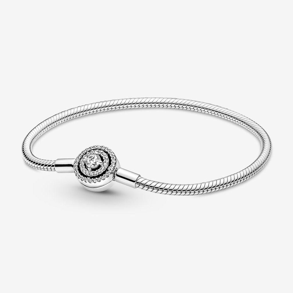 PANDORA  Pandora Moments Halo Snake Chain Bracelet