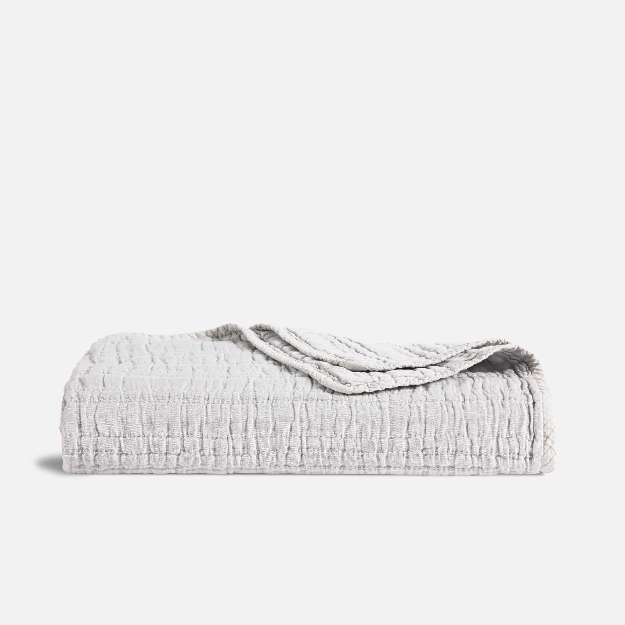 Textured Cotton-Linen Throw Blanket