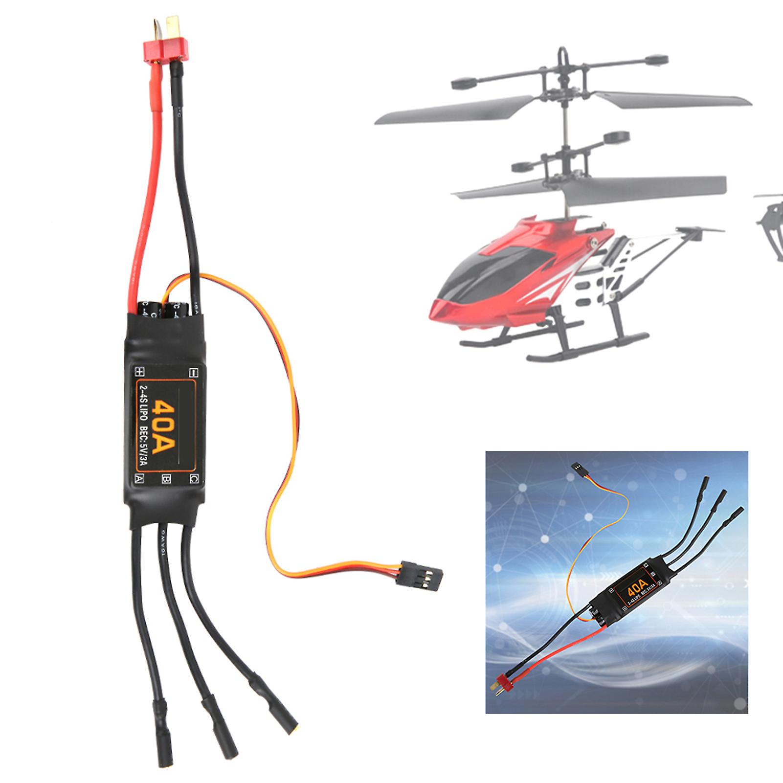 40a Speed Controller Brushless Esc Rc Drone Helicopter Fpv Parts Accessoriesblack