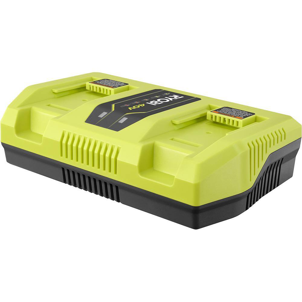 RYOBI 40-Volt Lithium Ion Dual Port Rapid Charger OP409A