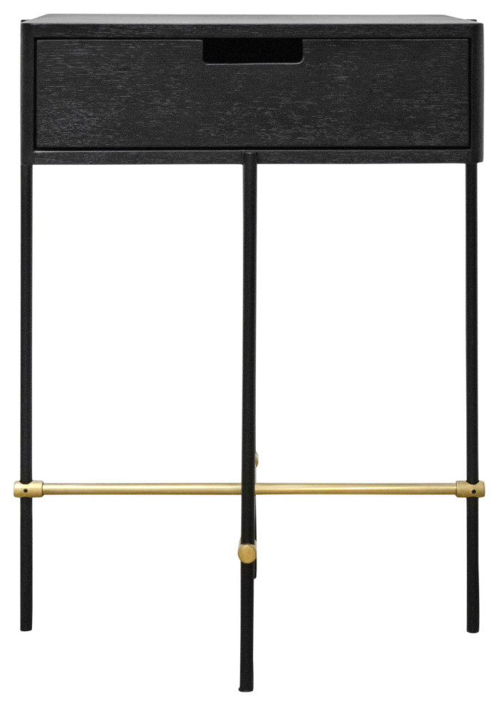 Black One Drawer Cabinet  Versmissen Highline   Contemporary   Accent Chests And Cabinets   by Oroa   Distinctive Furniture  Houzz