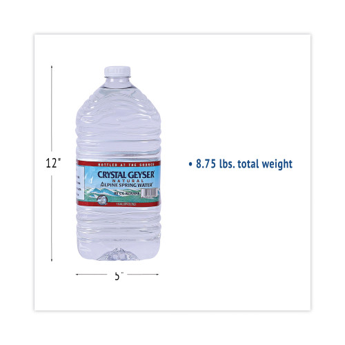 Crystal Geyser Alpine Spring Water， 1 Gal Bottle， 6/Case (12514CT)