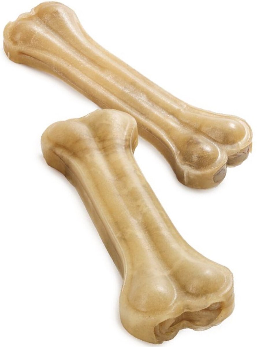 Raw Paws Compressed Rawhide Bone Dog Treats， 6-in