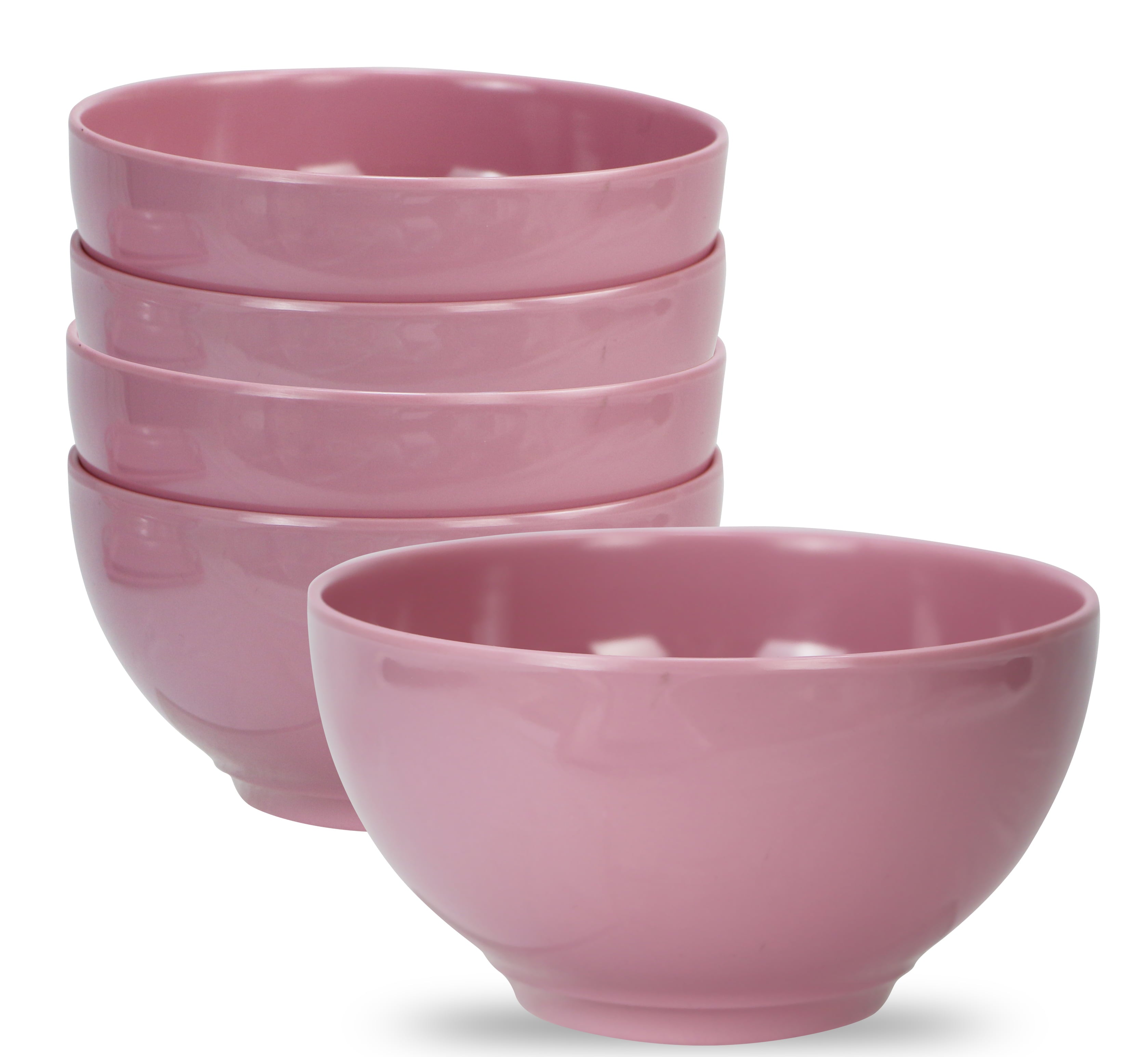 Calypso Basics， 6pc Melamine Bowl Set， Pink