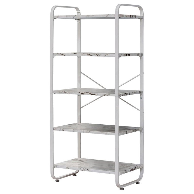 Pilaster Designs Liese 5-tier Transitional Metal Kitchen Bakers Rack in White