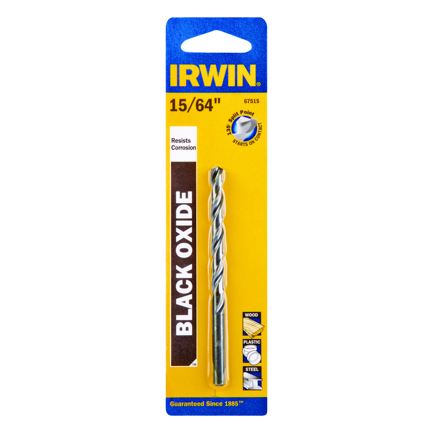 Irwin 15/64 in. X 3-7/8 in. L High Speed Steel Drill Bit 1 pc