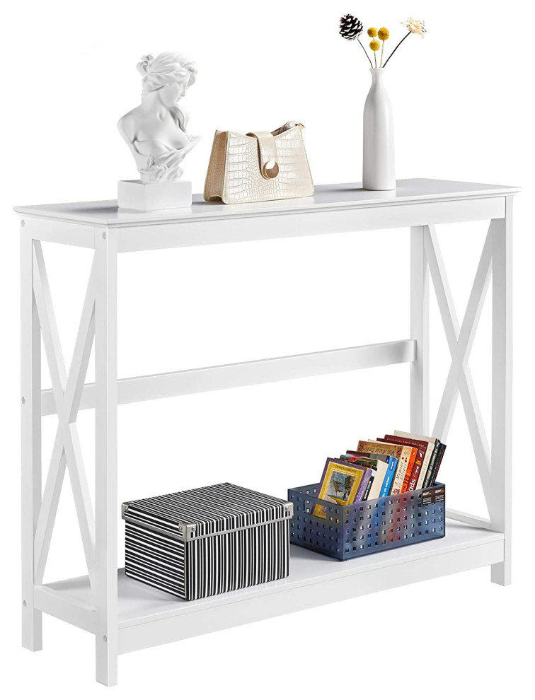 Modern 2 Tier Entryway Table   Transitional   Console Tables   by Imtinanz  LLC  Houzz