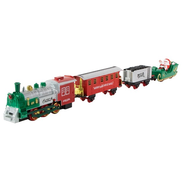 Northlight 36 Pc Battery Operated Lighted And Animated Train Set With Raised Track And Sound