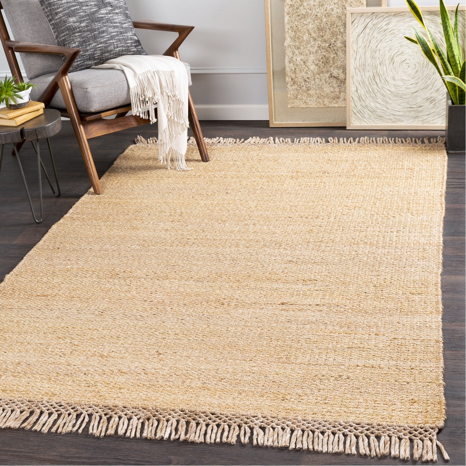 Southampton Hand Woven Rug in Tan, Camel