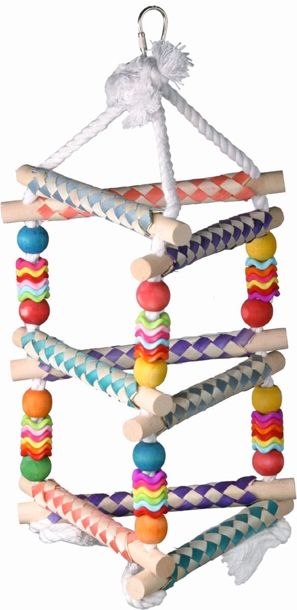 Super Bird Creations Finger Trap Pagoda Bird Toy， Small/Medium