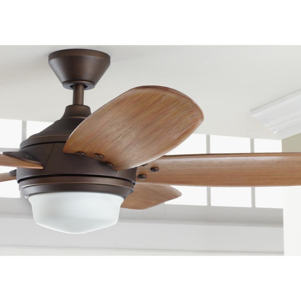 Home Decorators CollectionBreezmore 56 in. LED Indoor Mediterranean Bronze Ceiling Fan with Light Kit and Remote Control