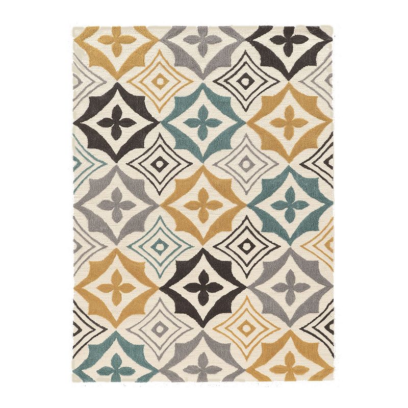 Linon Trio Emblem Rug