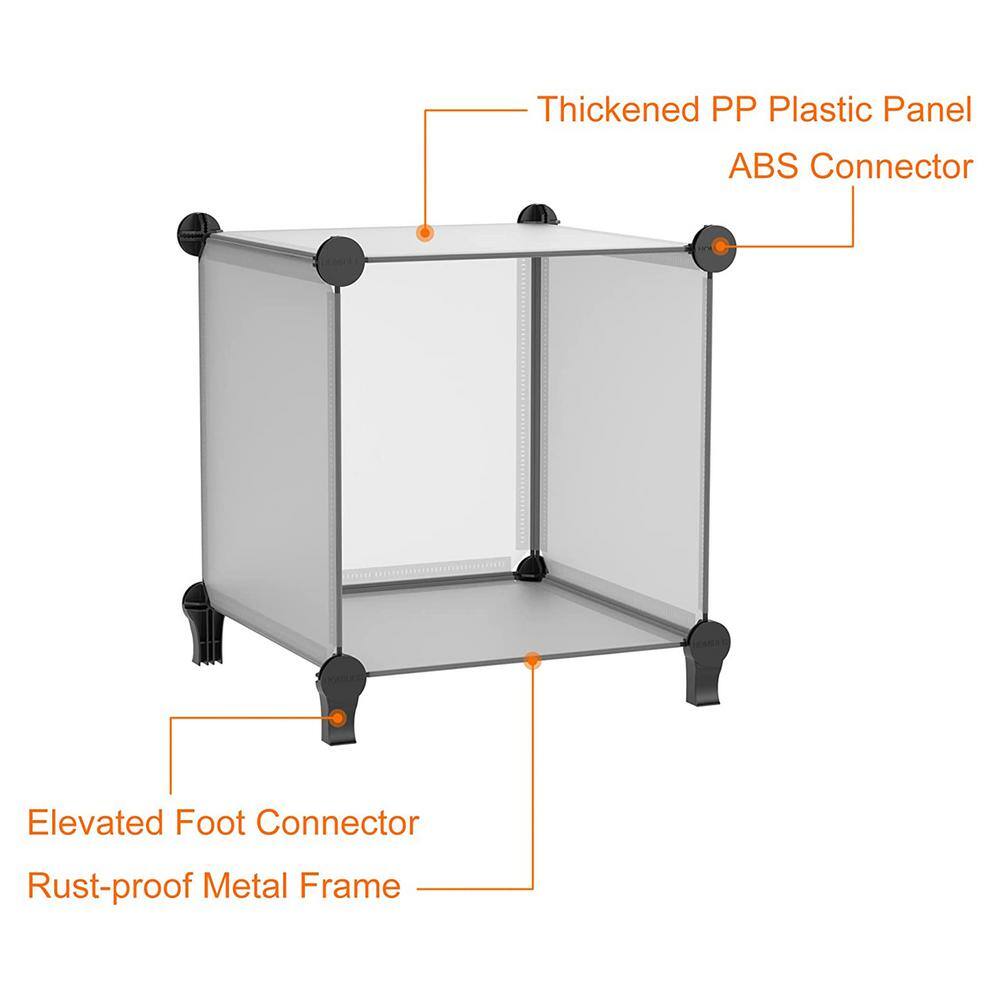 47.2 in. H x 37.6 in. W x 11.8 in. D Gray Plastic 12- Cube Organizer cube-224