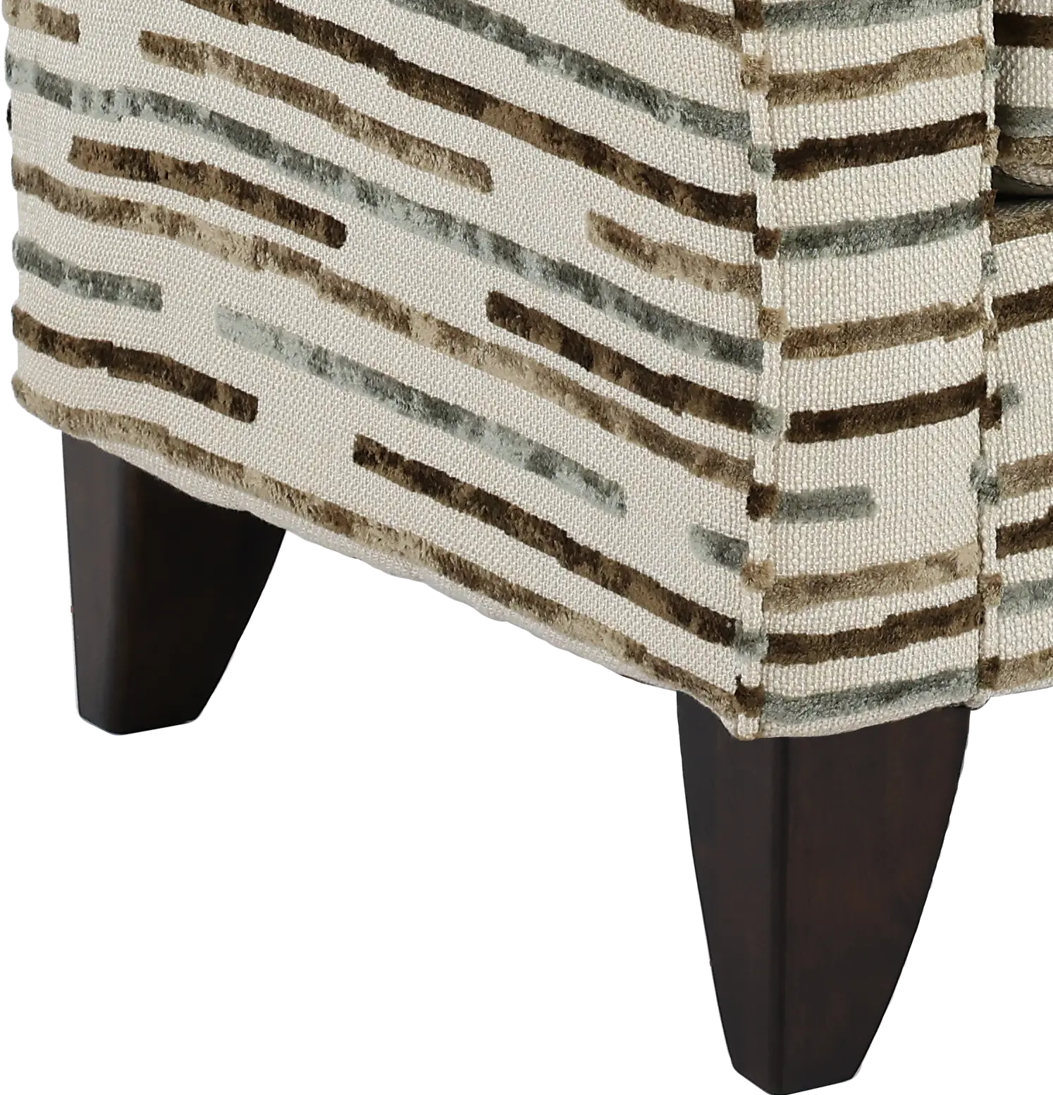 Raven Beige Striped Accent Chair